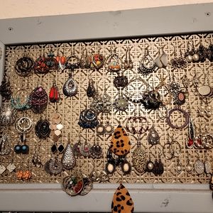 66+ NWOT Paparazzi Earrings and Homemade Holder